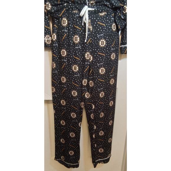 Boston Bruins Wear by Erin Andrews LS Shirt & Pant Sleep Set Women's XL - Picture 3 of 9